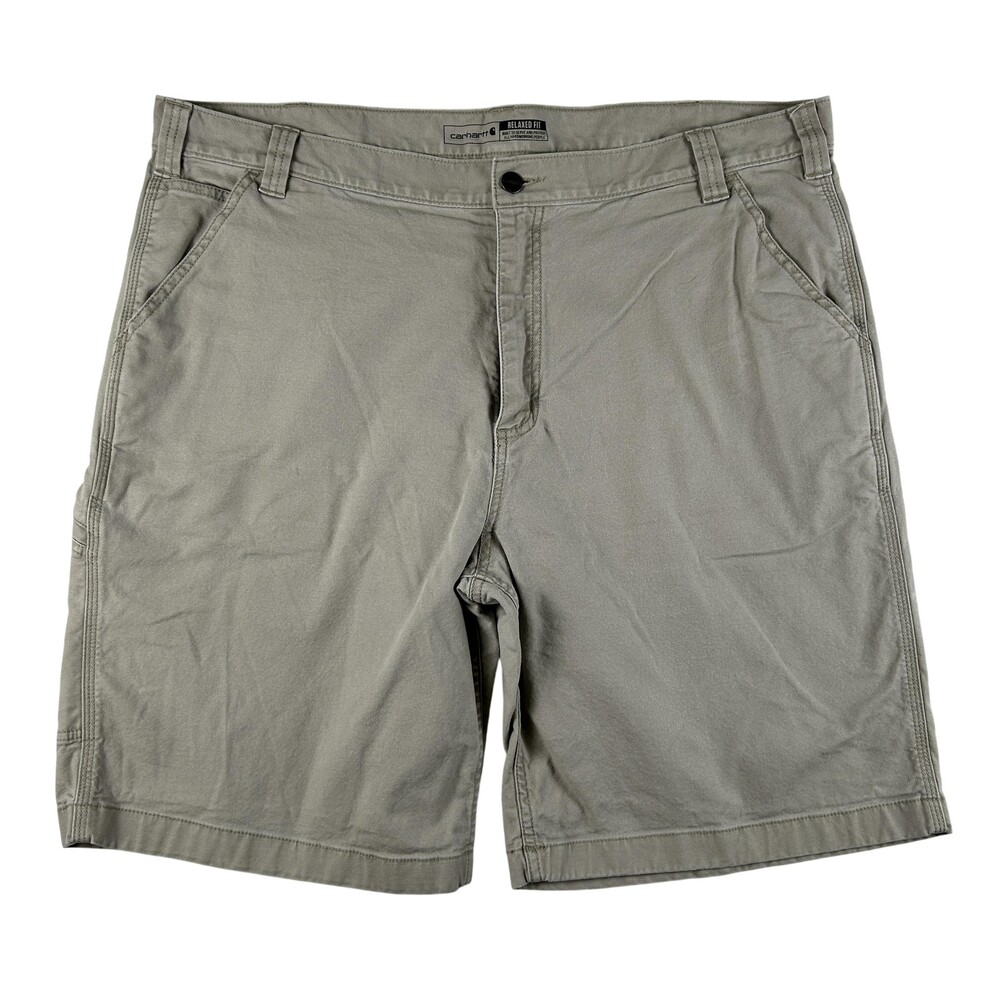 Carhartt Cargo Shorts Mens 42 Beige Rugged Flex Canvas Work Relaxed Fit 10"
